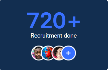 Happy team collaborating